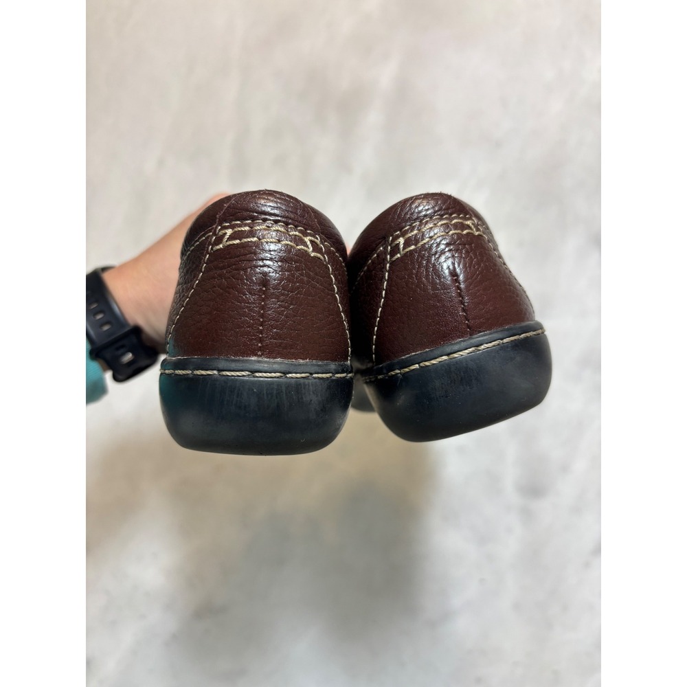 Clarkson Collection Womens Dark Brown Leather Slip On Shoes Comfort Size 6 - Picture 6 of 8